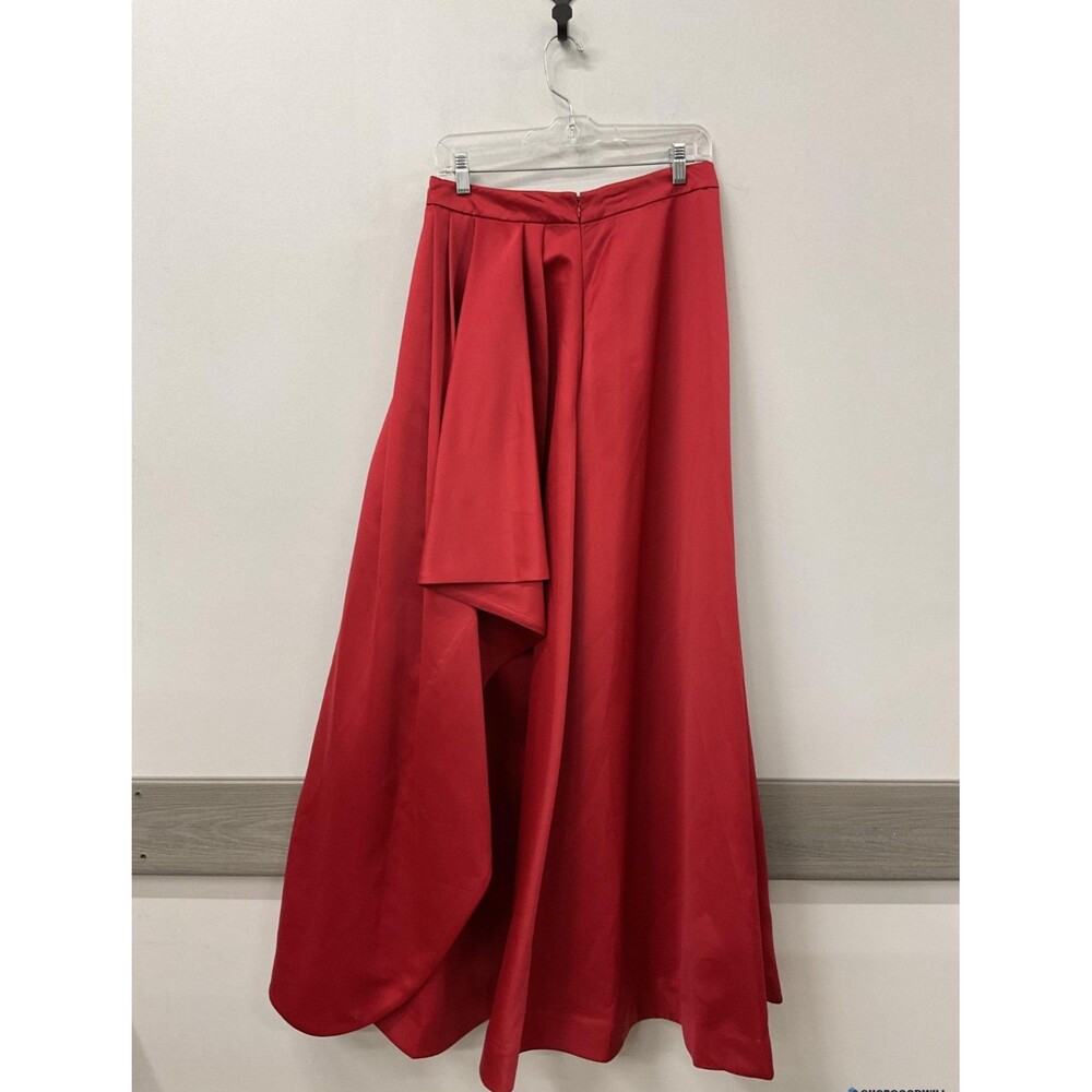 NWT NEW Eliza J Cascade Red Ball Long Skirt Size 6 Ruffled Maxi MSRP $238